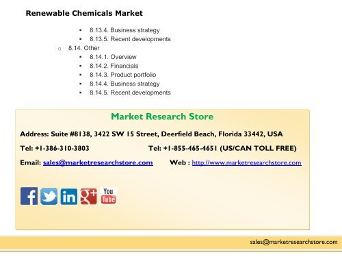 Renewable Chemicals Market