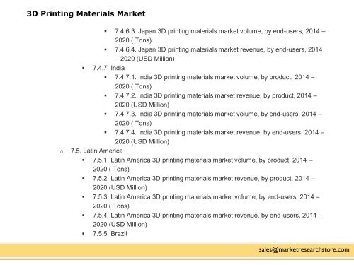 3D Printing Materials Market