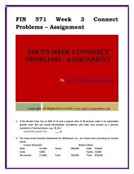 FIN 571 Week 3 Connect Problems - Assignment