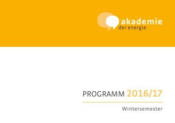 Akademie der Energie - Wintersemester 2016/17