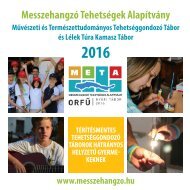 Messzehangzó Tábori Programfüzet 2016