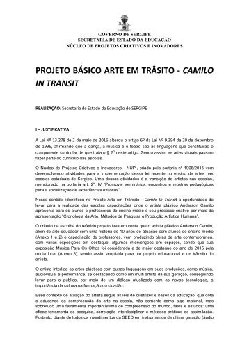 PROJETO BÁSICO ARTE EM TRÂNSITO - CAMILO IN TRANSIT