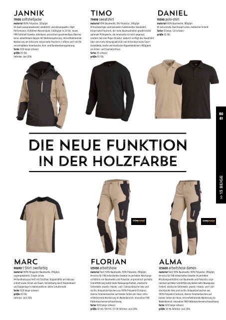 FHB WORKWEAR Katalog 2016