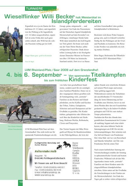 Reiter-Spektrum-Saar Ausgabe 4-2009