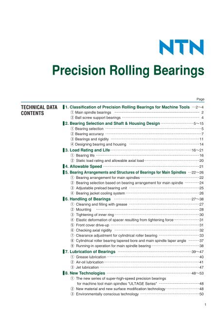 NTN - Precision Rolling Bearings