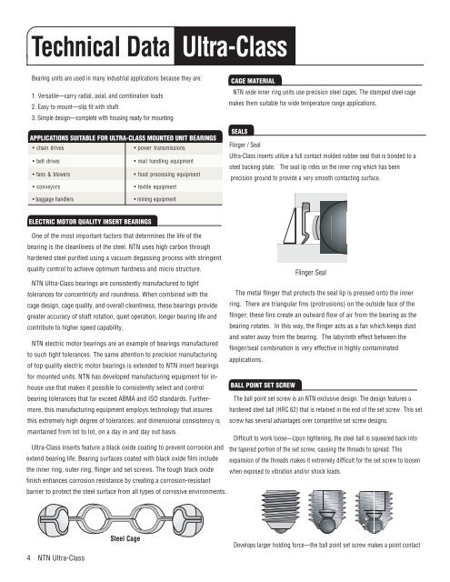 NTN - Ultra-class Bearing Units