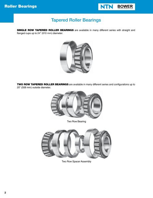 NTN - Cylindrical and Tapered Roller Bearings