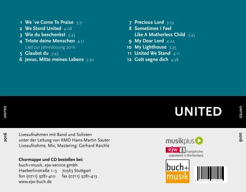 Liedliste CD United