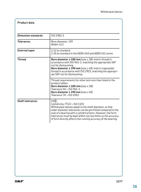 SKF - Rolling Bearings