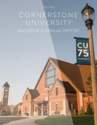 2015 Cornerstone University Magazine & Annual Report: Fall Issue