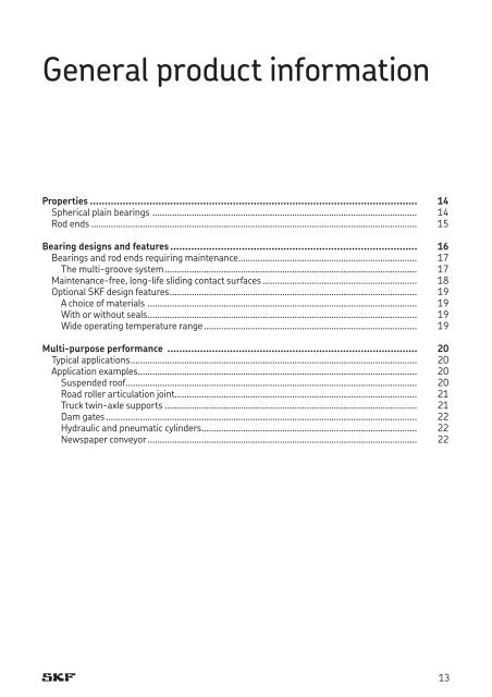 SKF - Spherical Plain Bearings and Rod Ends