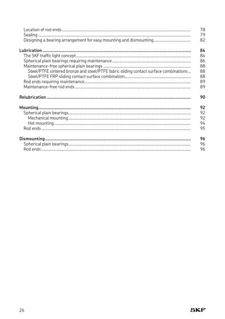 SKF - Spherical Plain Bearings and Rod Ends