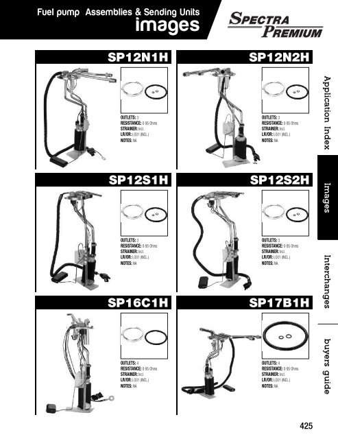 Spectra Premium - Produits du système d’alimentation d’essence