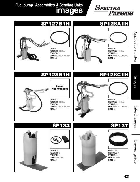 Spectra Premium - Produits du système d’alimentation d’essence