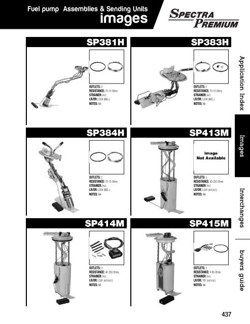 Spectra Premium - Produits du système d’alimentation d’essence