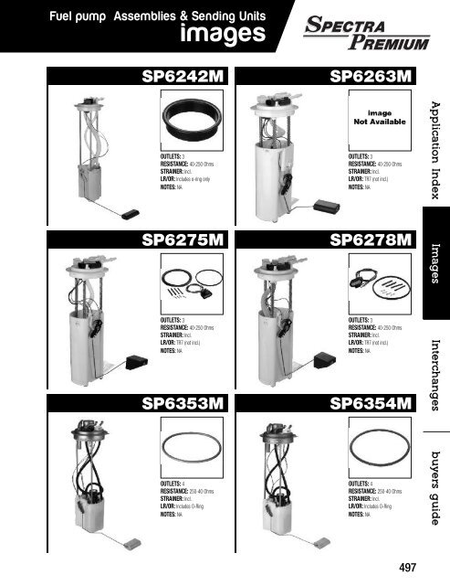 Spectra Premium - Produits du système d’alimentation d’essence