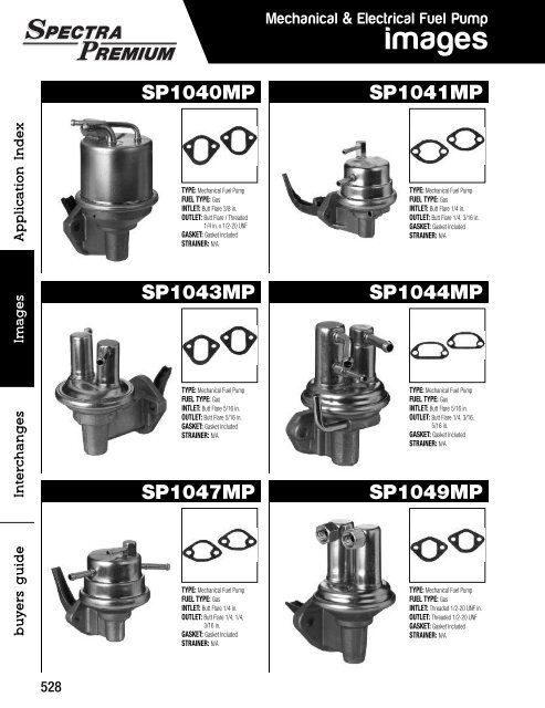 Spectra Premium - Produits du système d’alimentation d’essence