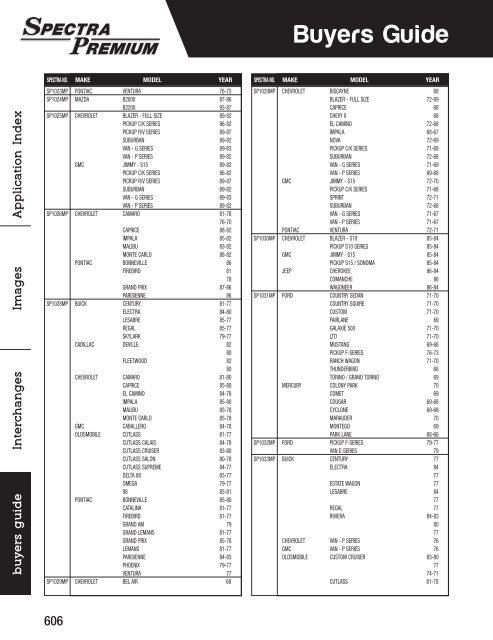 Spectra Premium - Produits du système d’alimentation d’essence