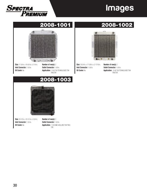 Spectra Premium - Radiateurs Agricoles