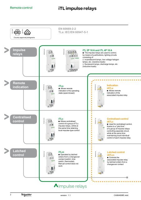 iTL impulse relays Impulse relays