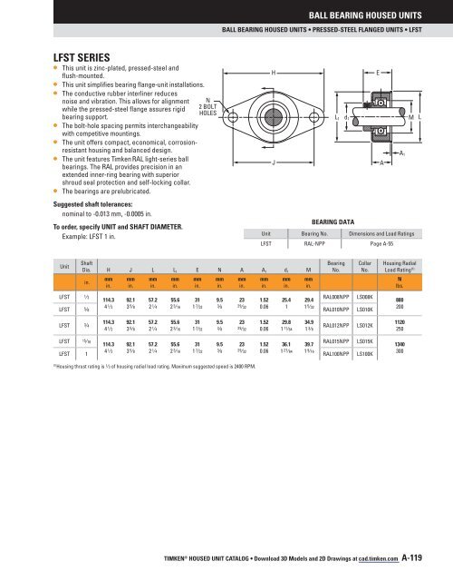 Timken - Ball Bearing Housed Units