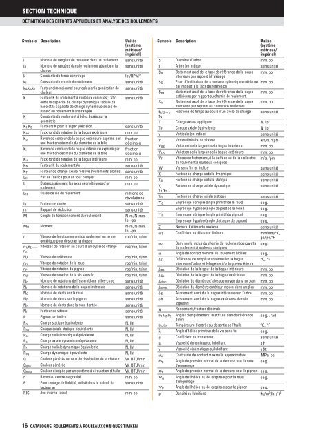 Timken - Roulements à rouleaux côniques