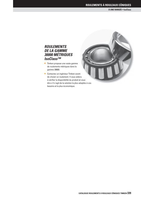 Timken - Roulements à rouleaux côniques