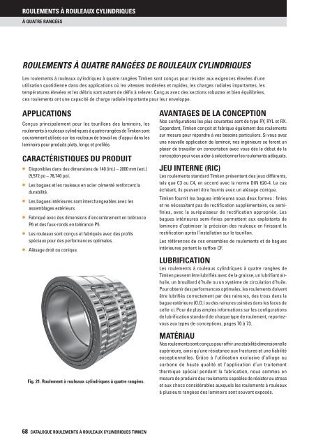 Timken - Roulements à rouleaux cylindriques