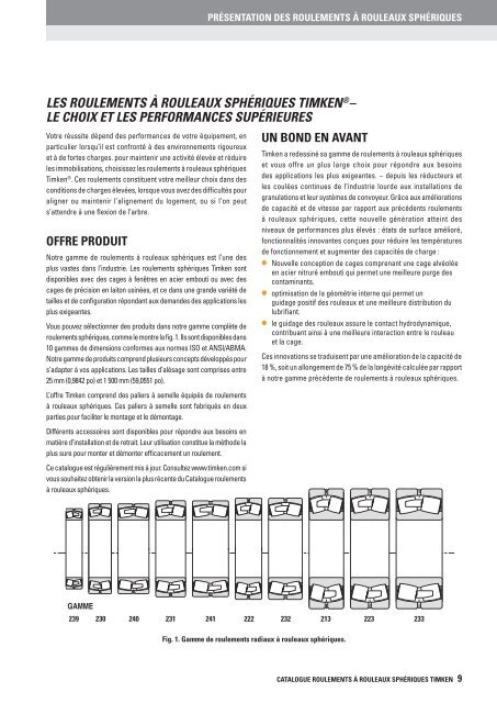 Timken - Roulements à rouleaux sphériques