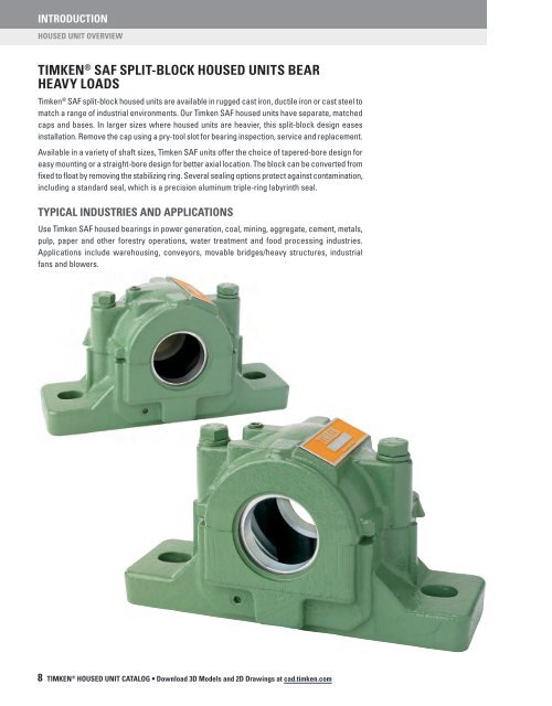 Timken - Saf Split-Block Housed Units