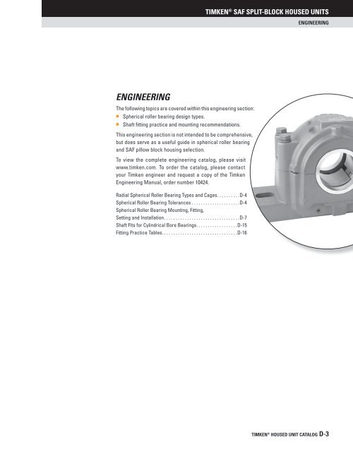 Timken - Saf Split-Block Housed Units