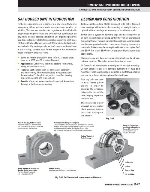 Timken - Saf Split-Block Housed Units