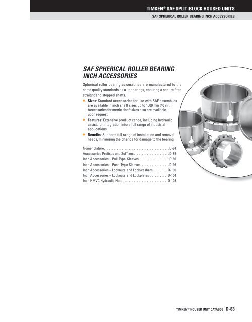 Timken - Saf Split-Block Housed Units