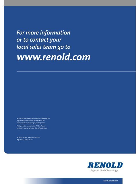 Renold - Chain Catalogue