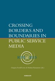 CROSSING BORDERS AND BOUNDARIES IN PUBLIC SERVICE MEDIA