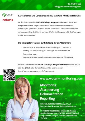 WOTAN SAP Change Management Monitor und Netwrix