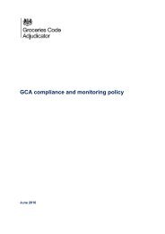 GCA compliance and monitoring policy