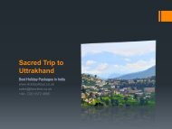 Sacred Trip to Uttrakhand - HolidayKeys.co.uk