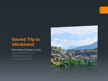 Sacred Trip to Uttrakhand - HolidayKeys.co.uk
