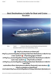 Best Destinations in India for Boat and Cruise Vacation _ Tourism Infopedia