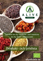 Alive produkt och prislista 2016