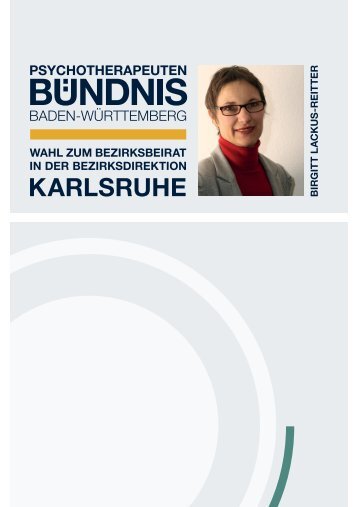 Psychotherapeutenbündnis Baden-Württemberg - Bezirksbeirat Karlsruhe