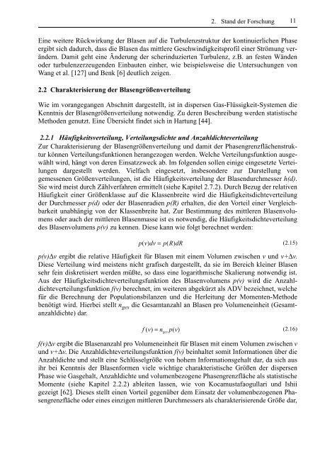 Experimentelle und theoretische Untersuchungen zur Bestimmung ...