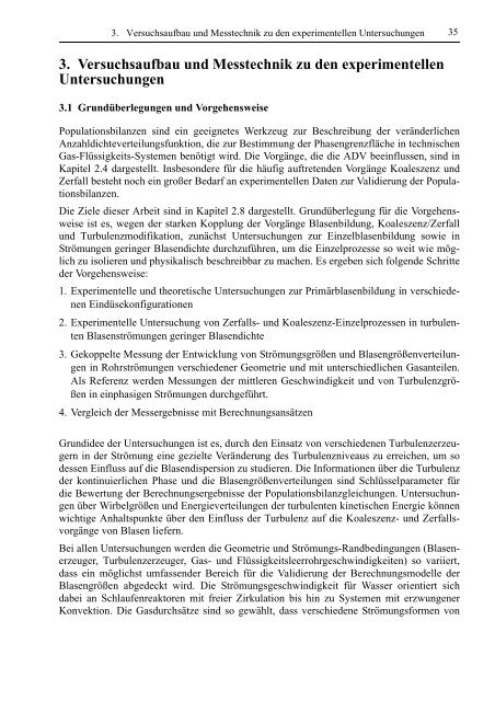 Experimentelle und theoretische Untersuchungen zur Bestimmung ...