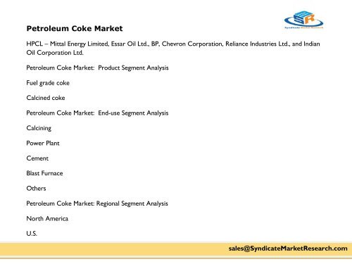 Petroleum Coke Market