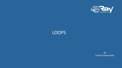 Loops_sushma