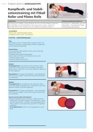 Rumpfkraft- u. Stabilisationstraining mit Fitballroller u. Pilatesrolle