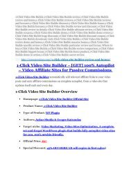 1-Click Video Site Builde Review & HUGE $23800 Bonuses