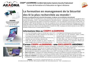 FORMATION CISSP ISC2 eLEARNING (cours CISSP en ligne à distance)