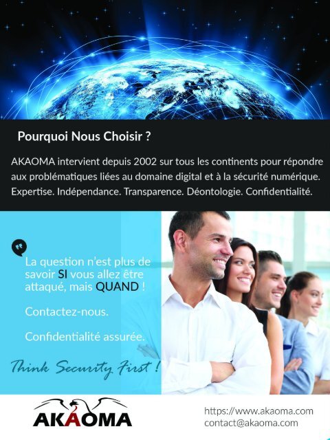 Prestations et Services Cybersécurité AKAOMA